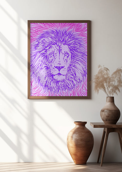 Lion Portrait – King of the Beasts Framed Art Wall Decor