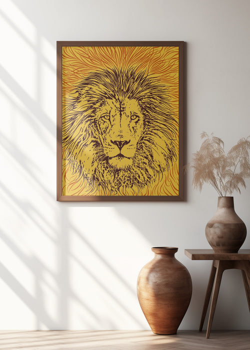 Lion Portrait – King of the Beasts Framed Art Wall Decor