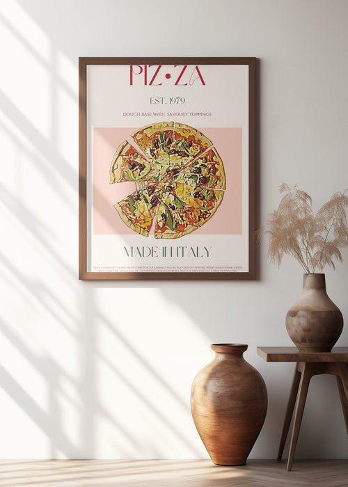 Pizza Framed Art Modern Wall Decor