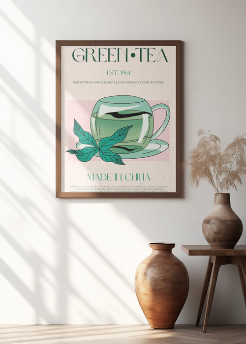 Green Tea  Framed Art Modern Wall Decor