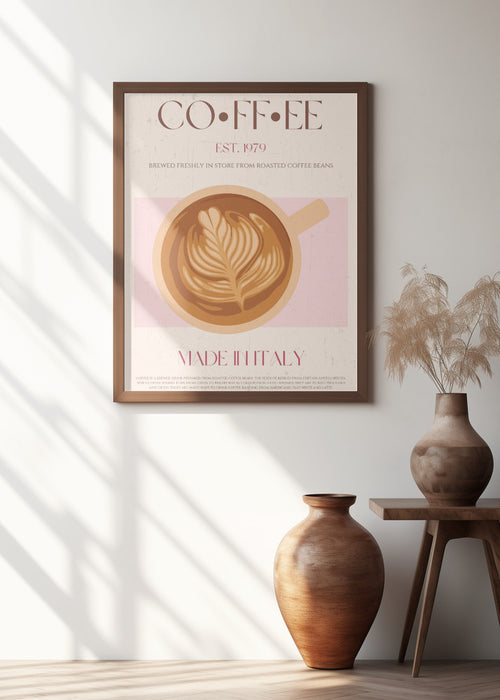 Coffee Framed Art Modern Wall Decor