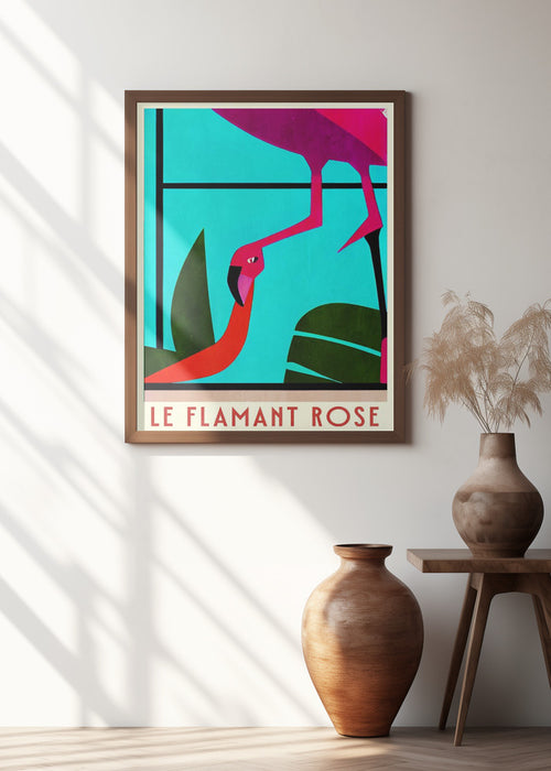 Le Flamant Rosé Framed Art Wall Decor