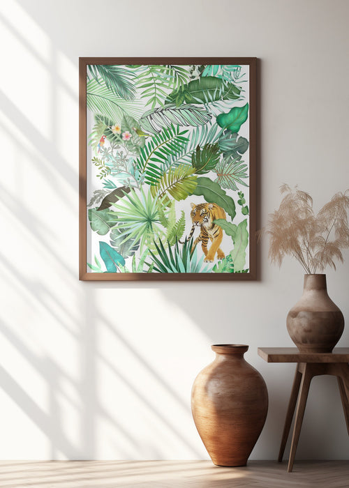 Jungle Tiger 04 Framed Art Modern Wall Decor