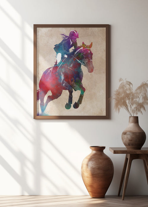 Horse Rider Framed Art Wall Decor