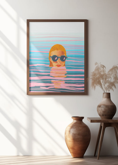 Ocean swim Framed Art Wall Decor