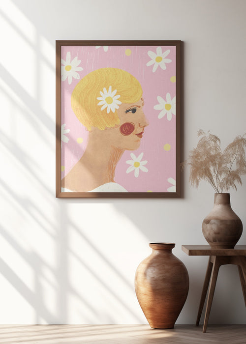 Daisy Framed Art Wall Decor