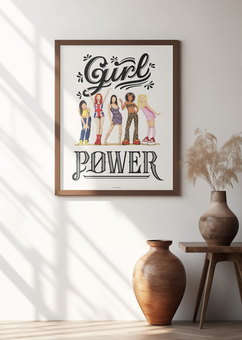 Girl Power Framed Art Wall Decor