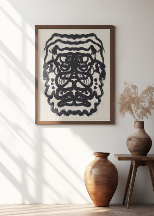 Tiger Totem Portrait Framed Art Wall Decor