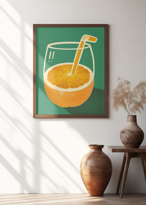 Orange juice Framed Art Wall Decor