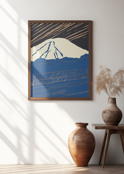 Snowy peak 02 Framed Art Modern Wall Decor