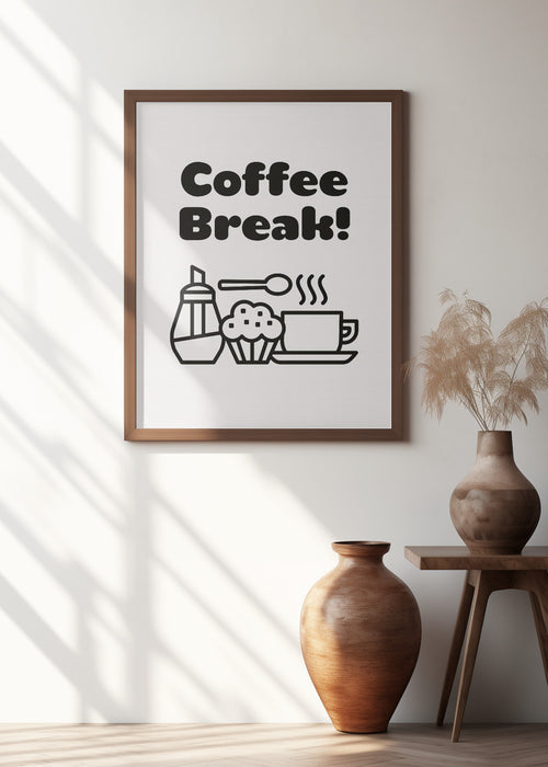 Coffee Break Framed Art Modern Wall Decor