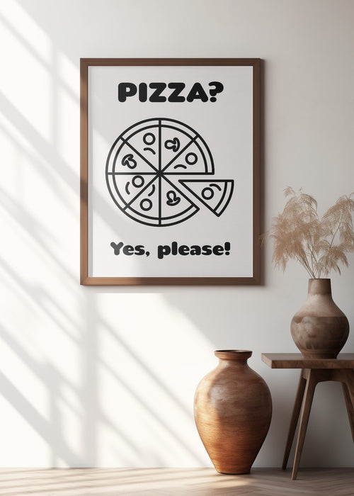 Pizza Framed Art Modern Wall Decor