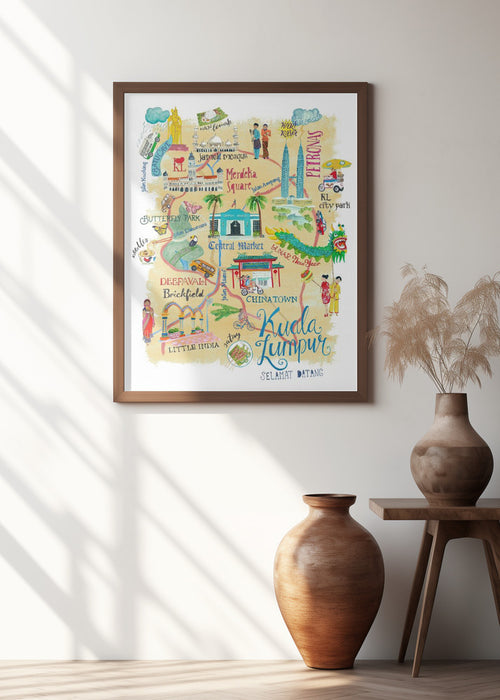 Kuala Lumpur Framed Art Modern Wall Decor