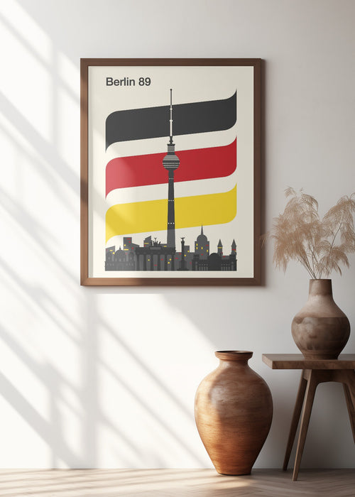 Berlin Retro Travel Print Framed Art Wall Decor