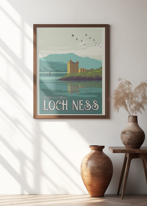 Loch Ness Travel Print Framed Art Modern Wall Decor