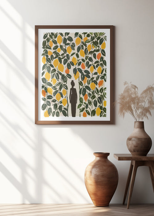 In The Lemon Garden Framed Art Modern Wall Decor