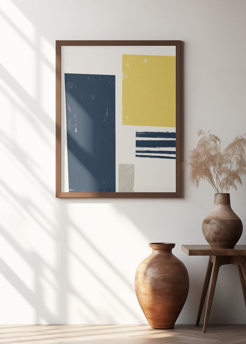 Scandi Abstract Framed Art Modern Wall Decor