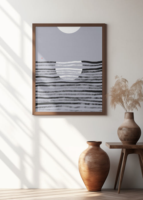 Hidden Moon N°2 | Reflection Framed Art Modern Wall Decor