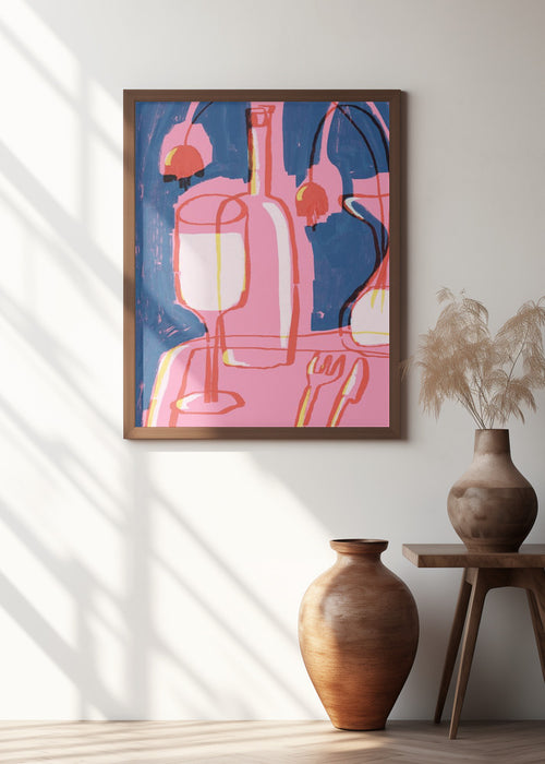 Neon Still Life No 4 Framed Art Modern Wall Decor