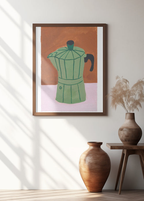 The Coffee Pot Framed Art Modern Wall Decor