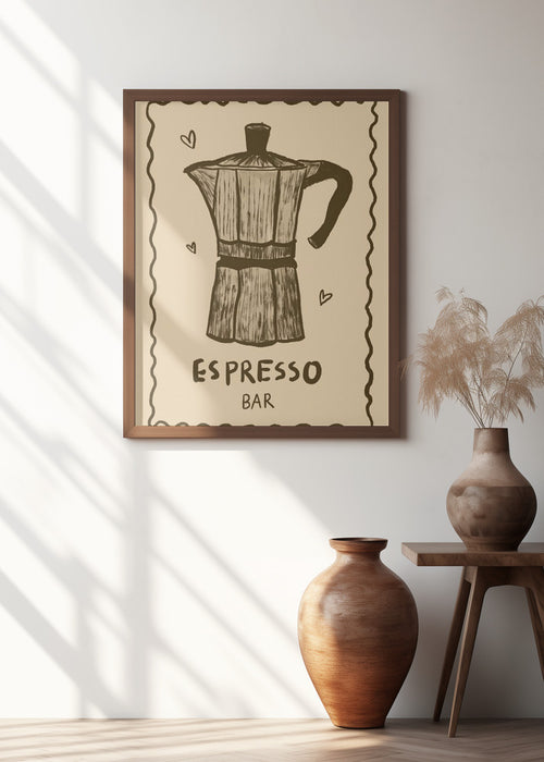 Espresso Framed Art Modern Wall Decor