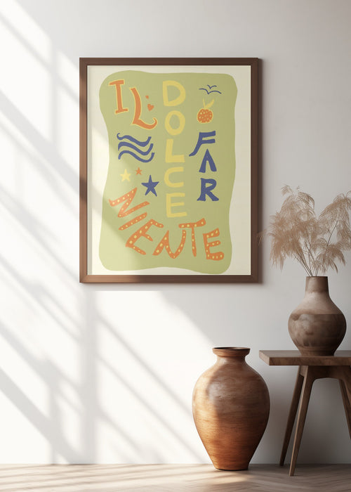 La Dolce Far Niente Framed Art Modern Wall Decor