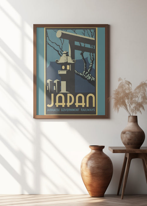 Japan - Japanese Government Railways Framed Art Modern Wall Decor