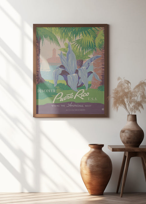 Puerto Rico Framed Art Modern Wall Decor