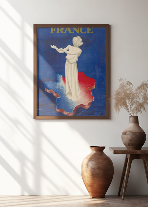 France Framed Art Modern Wall Decor