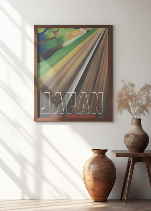 Japan - Japanese Government Railways Framed Art Modern Wall Decor