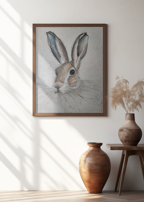 Hare Framed Art Wall Decor