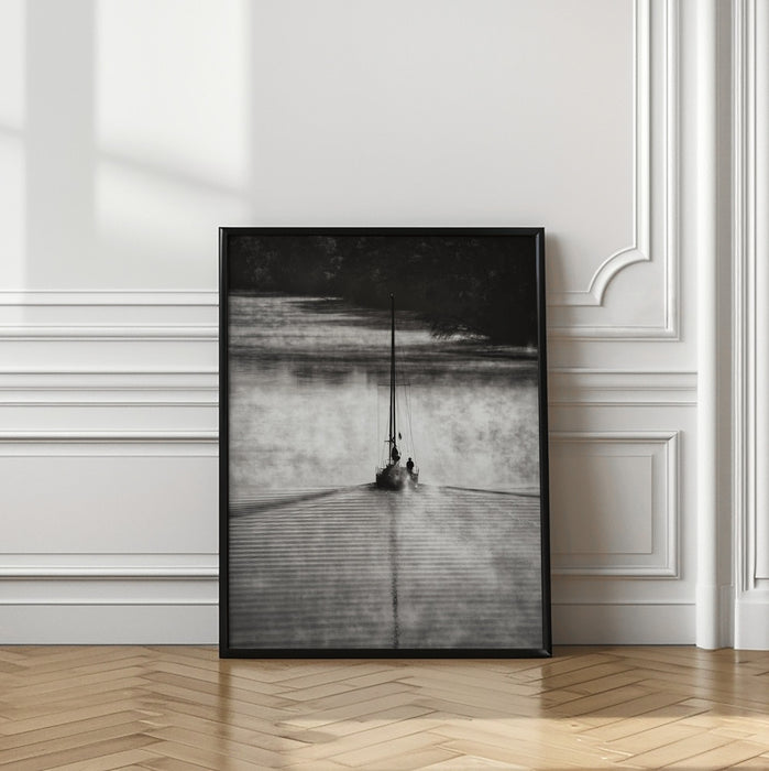 Sailing on the smoky river... Framed Art Modern Wall Decor