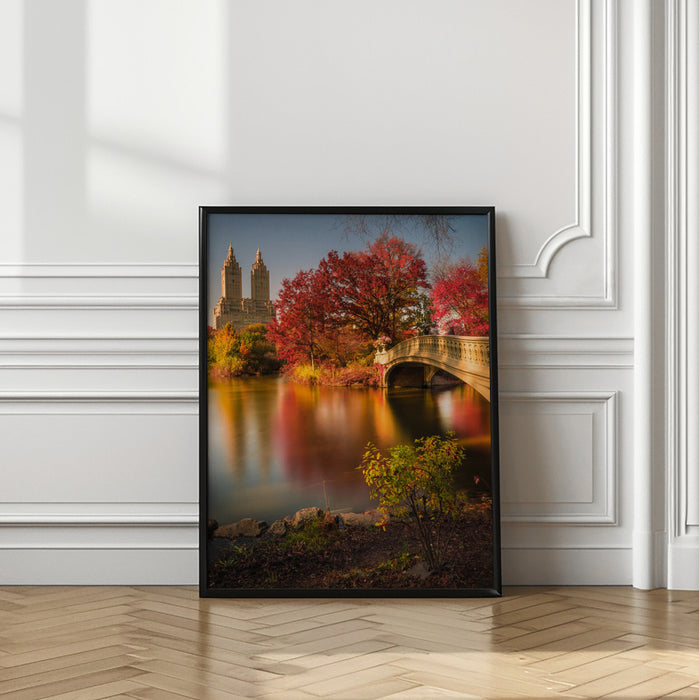 Fall in Central Park Framed Art Modern Wall Decor