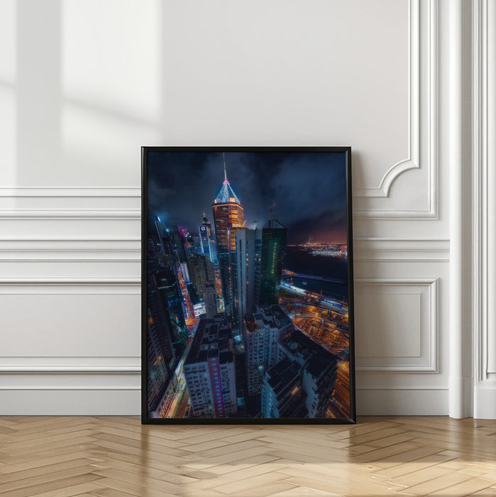 Flying Hong Kong Framed Art Modern Wall Decor