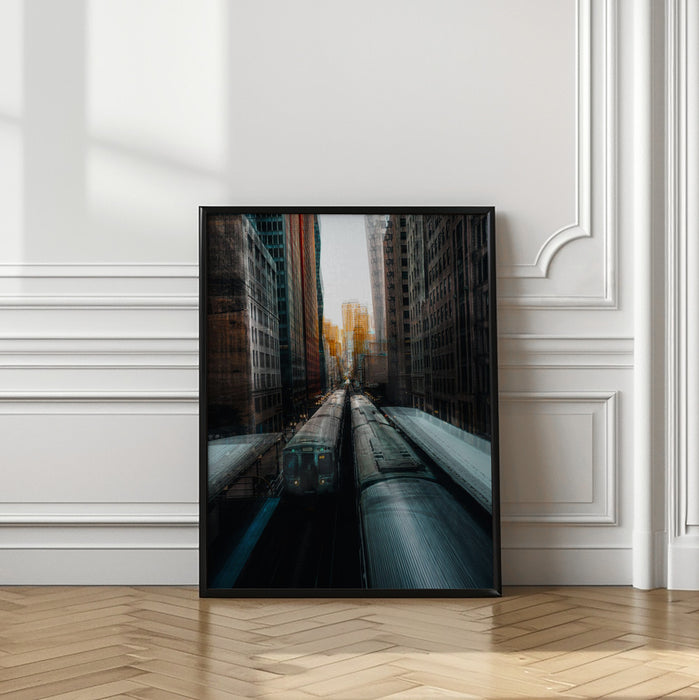 Chicago's Station Framed Art Modern Wall Decor