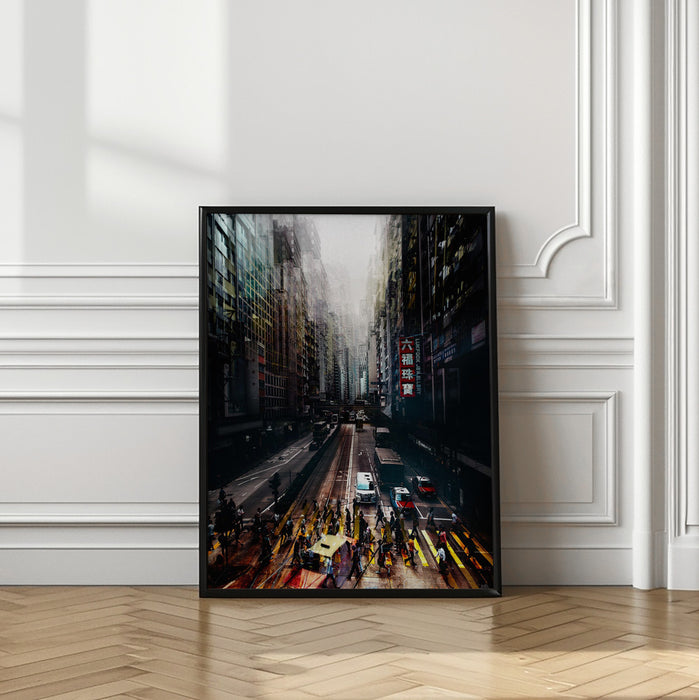 streets of Hong Kong Framed Art Wall Decor