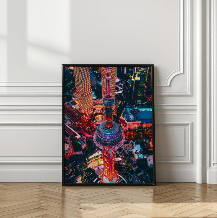 Oriental Pearl Tower Framed Art Wall Decor