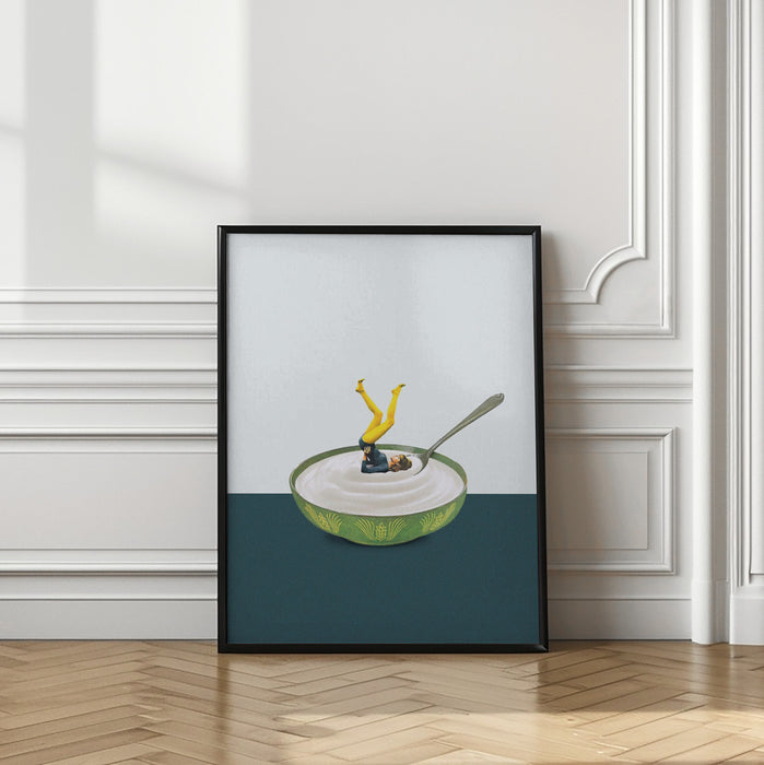 Yoga in my yogurt Framed Art Modern Wall Decor