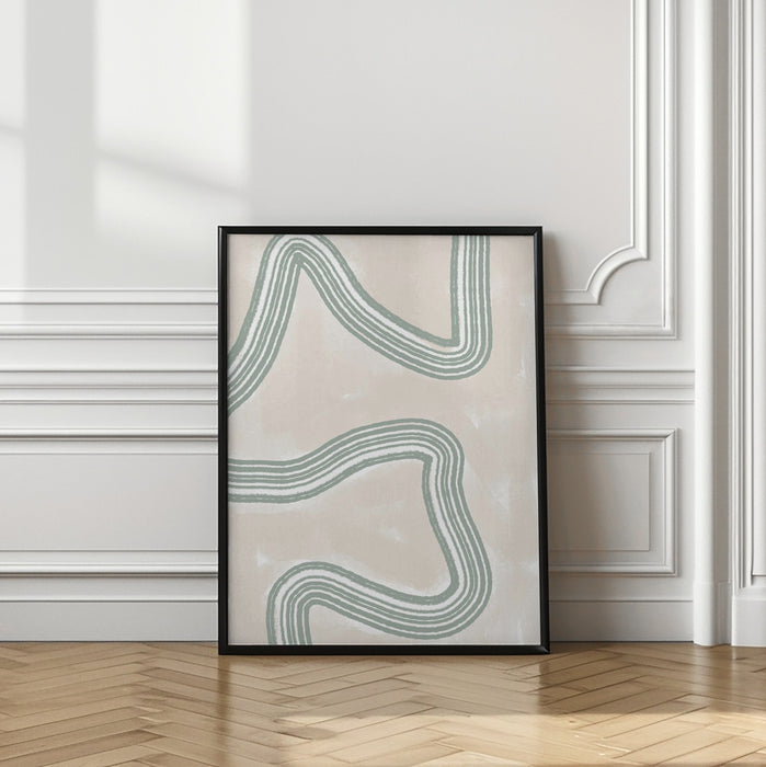 Abstracto Twist Framed Art Modern Wall Decor