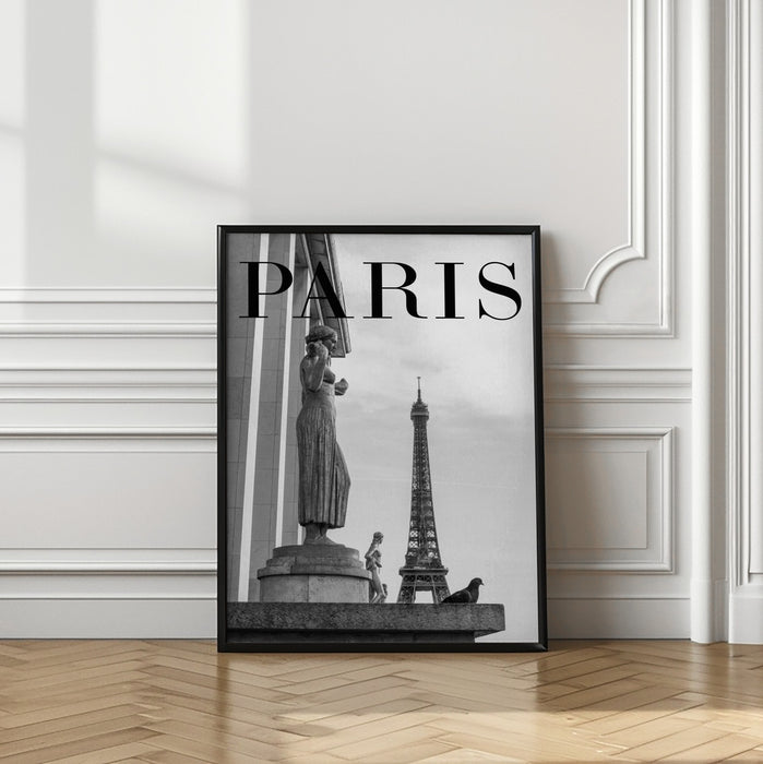 Paris Text 5 Framed Art Modern Wall Decor