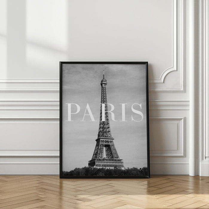 Paris Text 2 Framed Art Modern Wall Decor