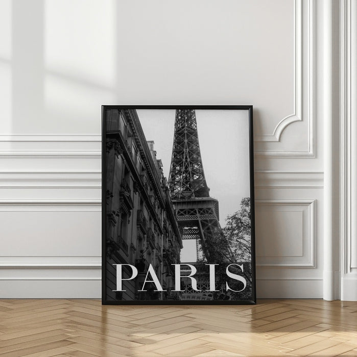 Paris Text 1 Framed Art Modern Wall Decor