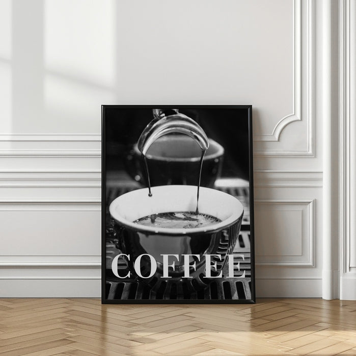 Coffee Text 2 Framed Art Modern Wall Decor