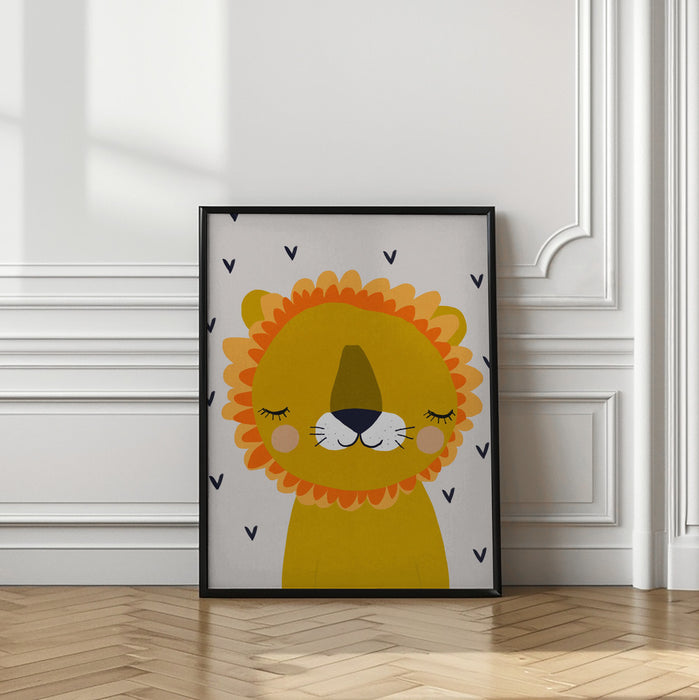 Little Lion Framed Art Modern Wall Decor