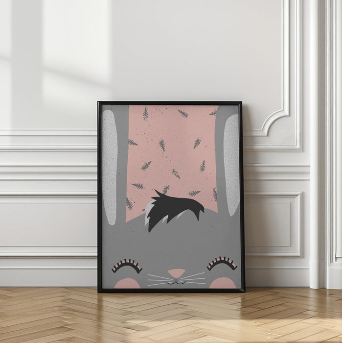 Little Bunny (pink) Framed Art Modern Wall Decor