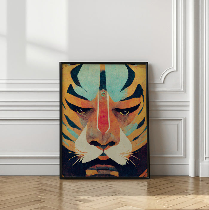 Strong Tiger Framed Art Modern Wall Decor