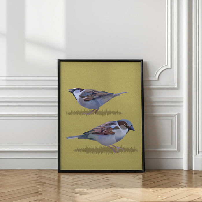 Sparrows Framed Art Wall Decor