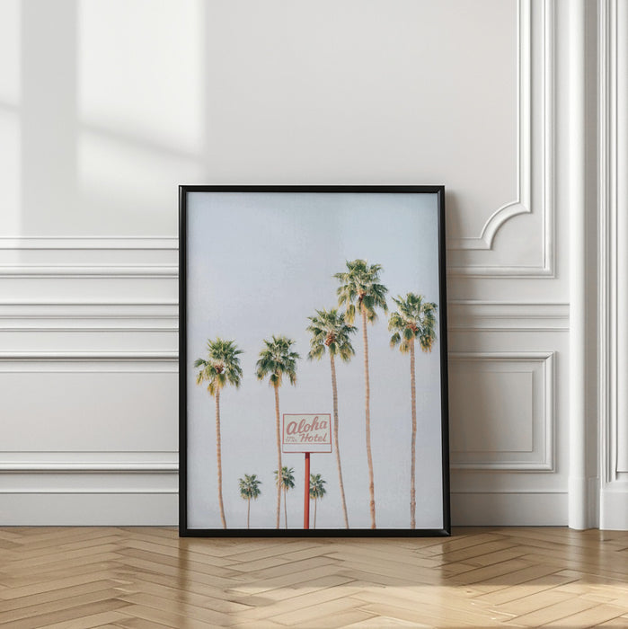 Aloha Hotel Framed Art Modern Wall Decor