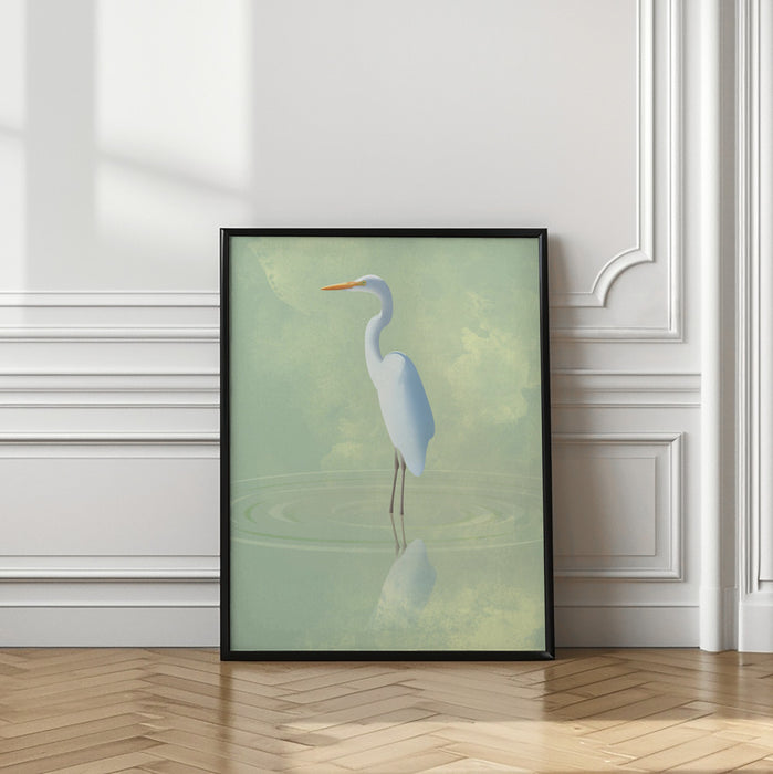 Heron Framed Art Wall Decor