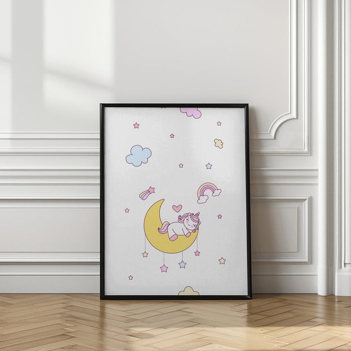 Little Unicorn Framed Art Modern Wall Decor